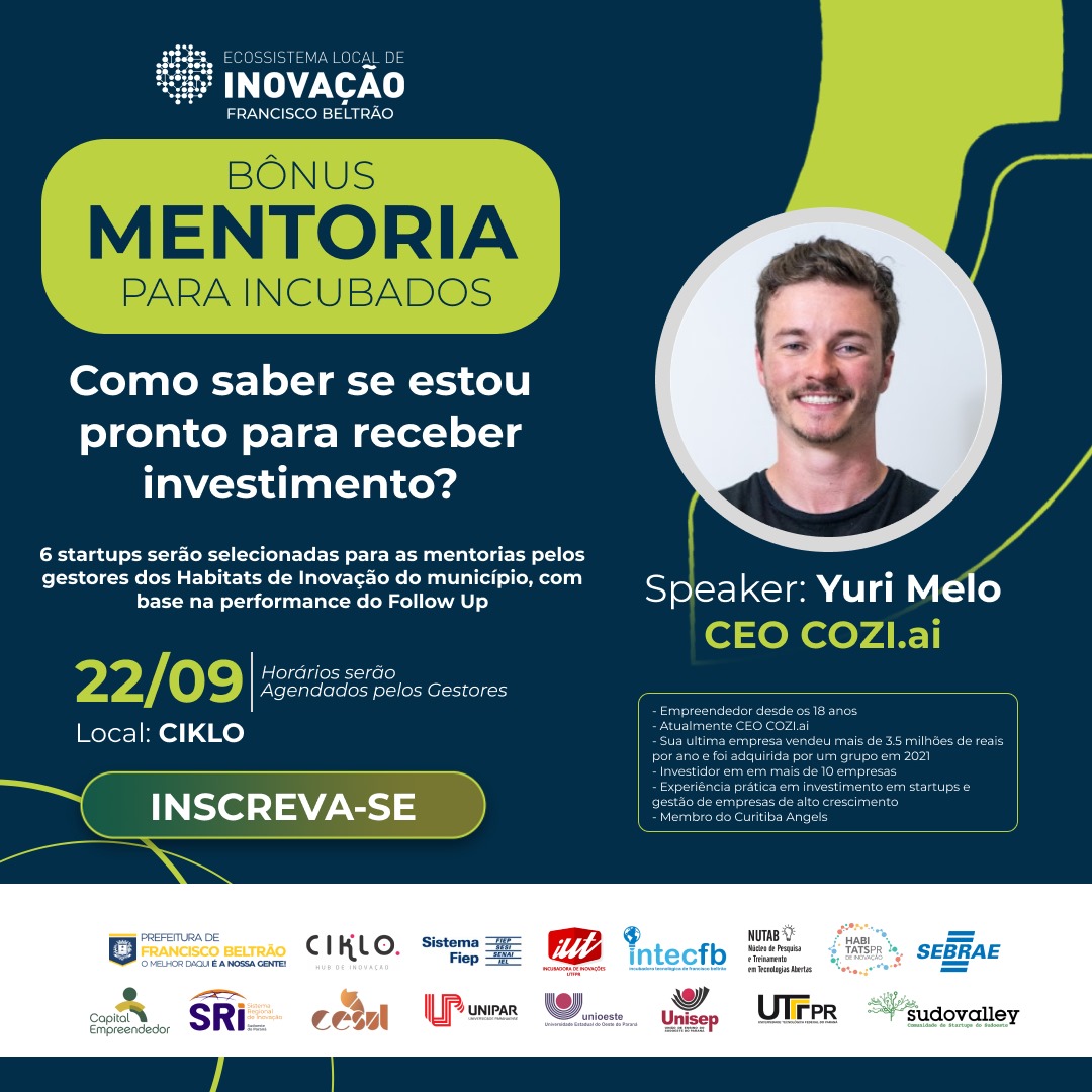 Mentoria para Incubados 